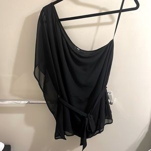 CATO black one shoulder top XL
